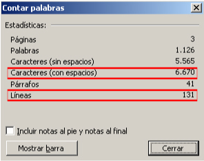 Contar palabras